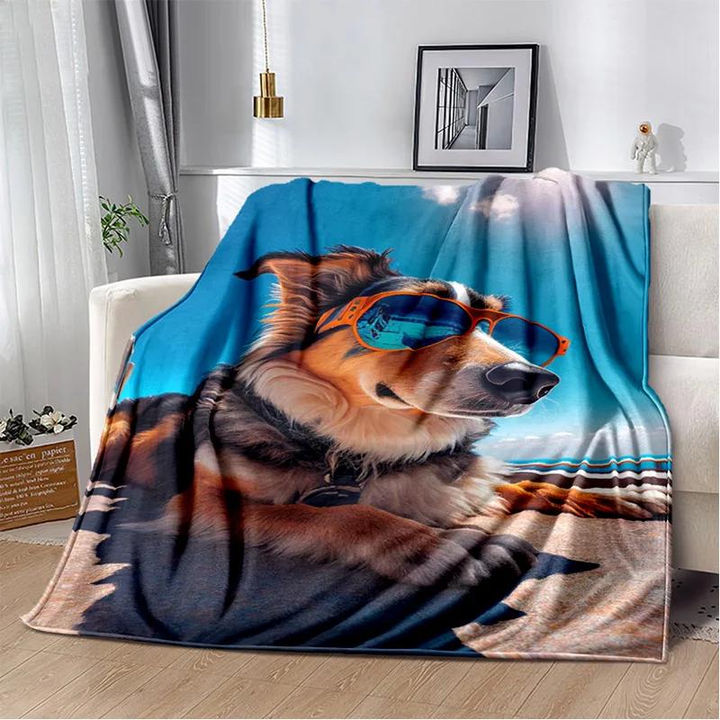 Simpatico cartone animato cane Husky, Samoye, Chihuahua, Koki Pomerania Coperta, morbida coperta per la casa Camera da letto Copridivano Coperta per bambini