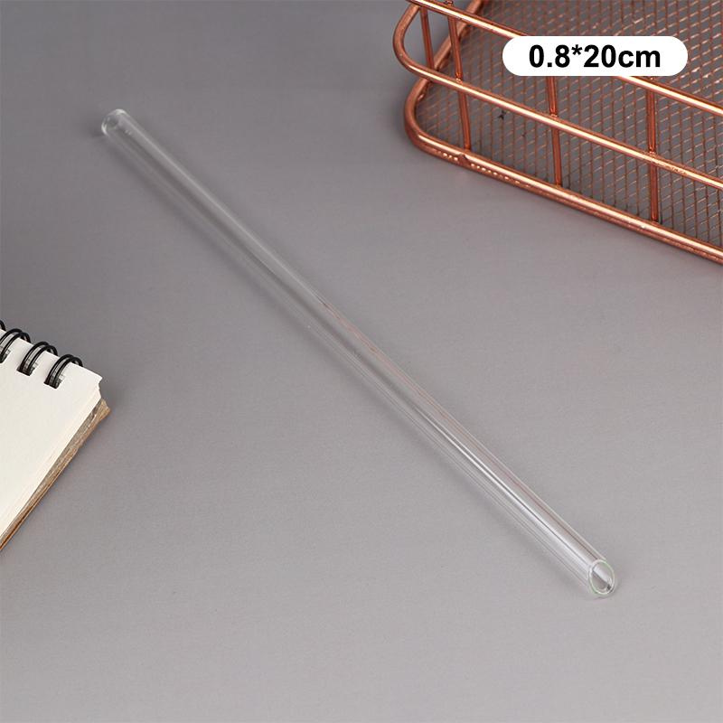 1Pcs Clear Glass Straws Reusable Drinking Straw Eco-Friendly Drinking Straws For Drinks Cocktail Milkshake Bar Accessories as the picture