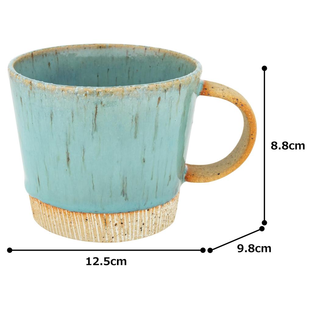 Koyo Pottery Large Mug Shavings, Turquoise, 20201