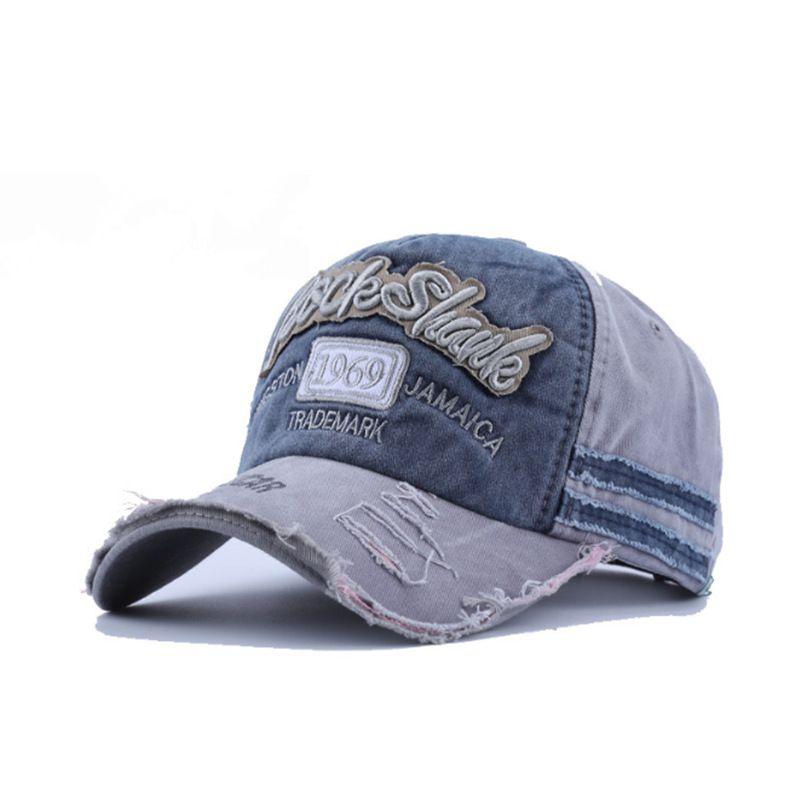 Vintage Embroidered Raw-brims Baseball Cap For Unisex