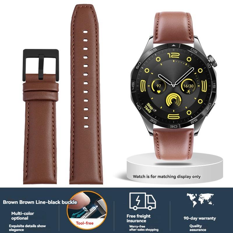 For New Huawei GT5 Strap GT5 Pro Soft Cowhide Watchband Smart Sports WATCH GT5 Ultimate Replacement Wristband Accessory 46mm