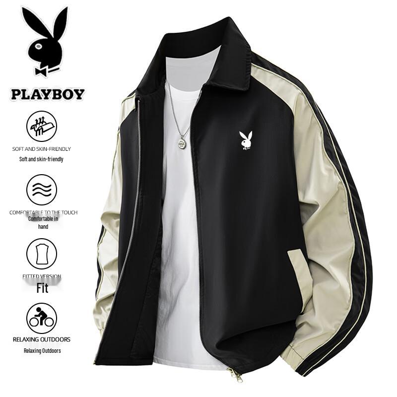 Playboy Men s Spring Autumn Outdoor Windproof Casual Jacket L