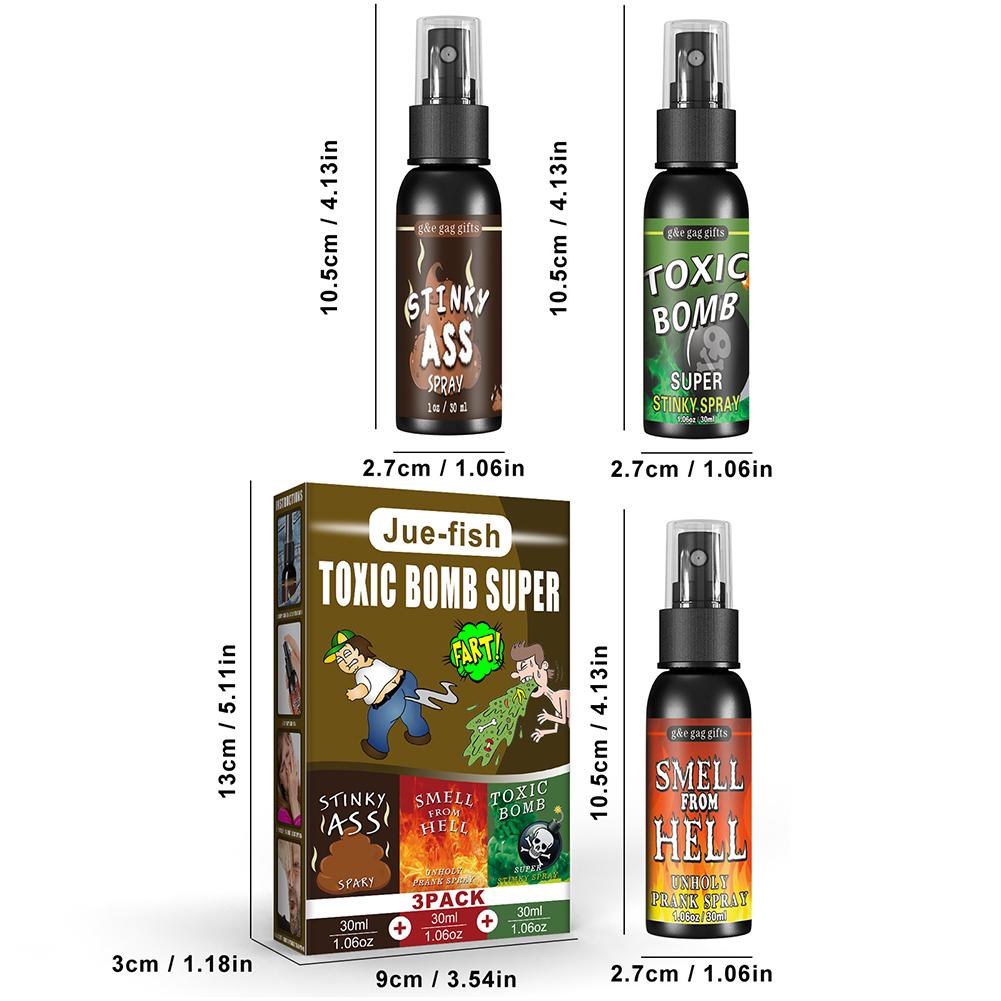 1-5PCS Poop Spray Creative Liquid Fart Gag Prank Joke Spray Funny Toy Non-Toxic Stink Bombs Extra Strong Smelly Stinky Gas Spray