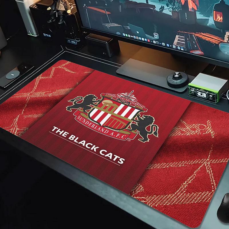 Sunderland Association Football Club Logo Large Size Mouse Pad Large Gaming Table Cushion Non-slip Laptop Tablet Big Mousepad XXL Mat Mini PC Playmat
