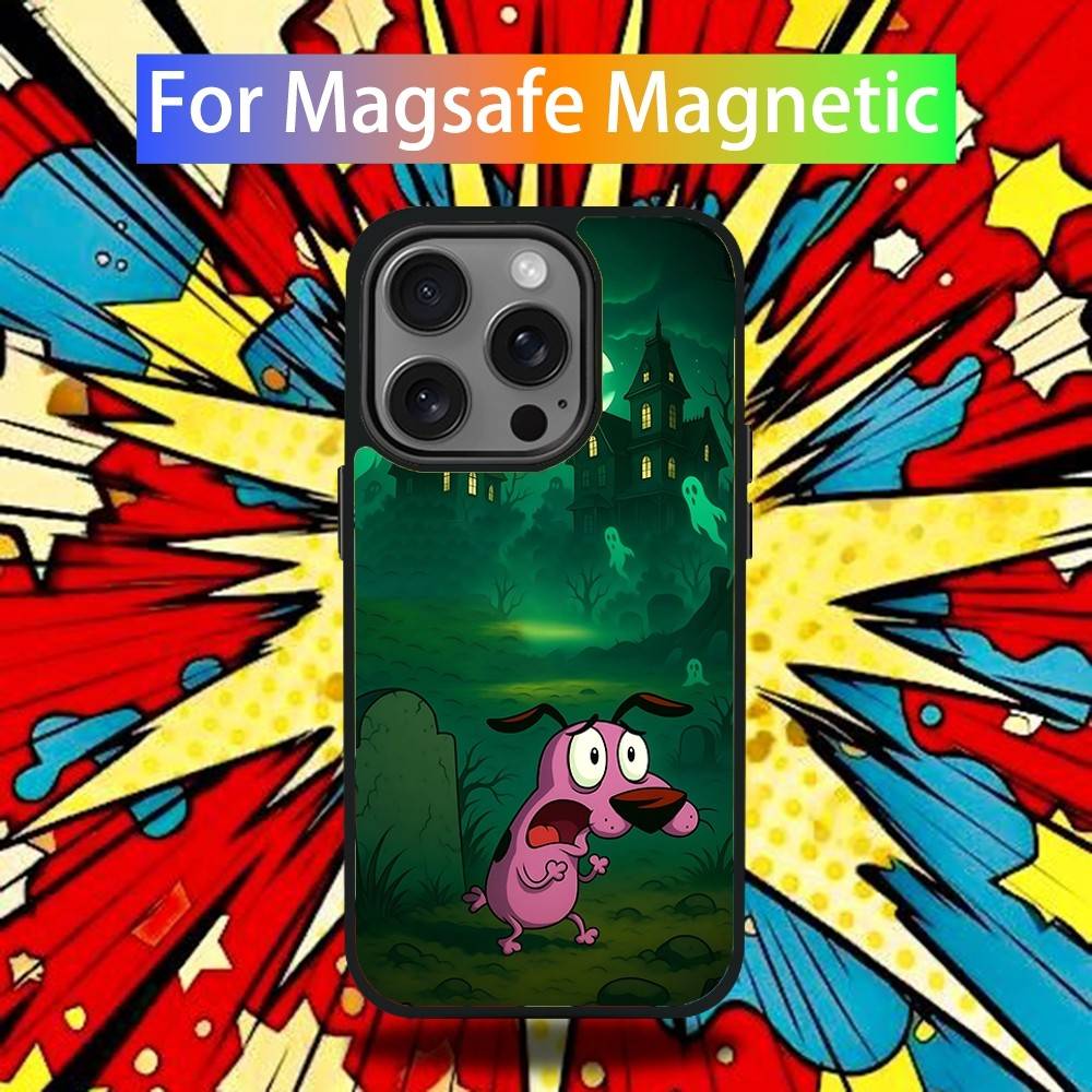 C-Courage C-Cowardly Dog Phone Case For iPhone 17,16,15,14,13,12,11,Pro,Max,Plus,Mini,SE4,E Magnetic Magsafe Wireless Charging