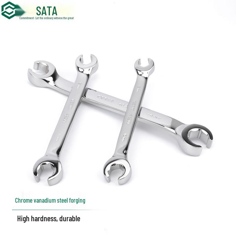 Llave Abierta de Doble Extremo Sata para Desmontaje de Tubo de Aceite de Freno