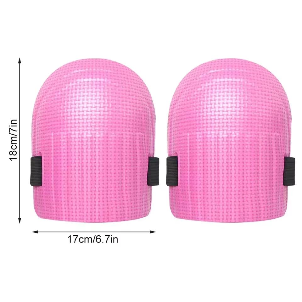 

2Pcs EVA Foam Knee Pad Protective Working Soft Padding Workplace Safety Self Protection Sport Kneepad for Gardening Cleaning розовый