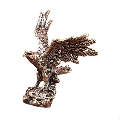 Figurine Vintage Collectible Ornament Gift Brass Miniature Figurines Chinese Tea Pet for Tearoom