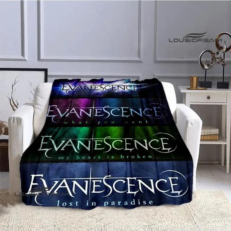 EvaneScence Band Retro Printed Blanket Fashion Warm Blankets Flannel Blanket Bed Linings Home Travel Blankets Birthday Gift