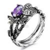 Accessories Dragonfly Lotus Ring Women'S Vintage Thai Silver Topaz Ring