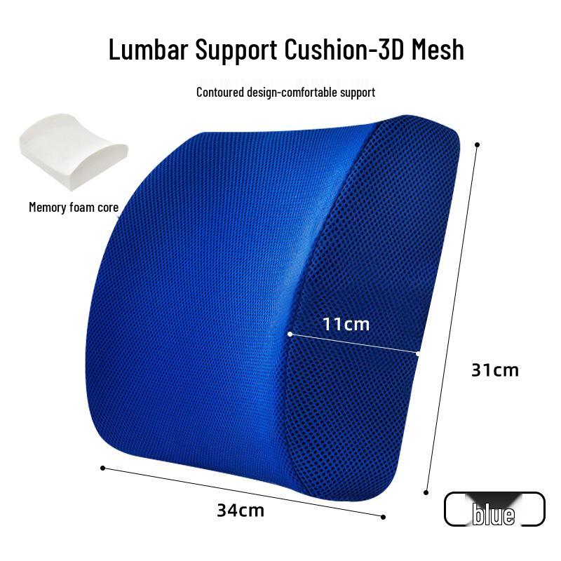 Dual-Season Memory Foam Chair Cushion for Long Sitting