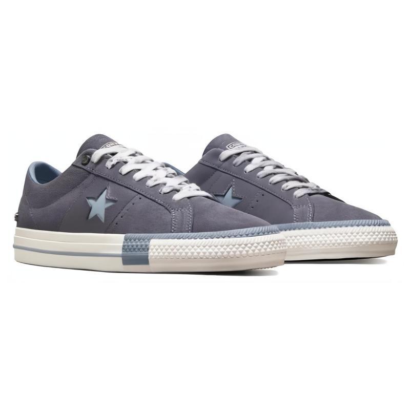 Converse One Star Pro Round-toe Lace-up Warm, non-slip and wear-resistant low-top board shoes Unisex Slate Grey