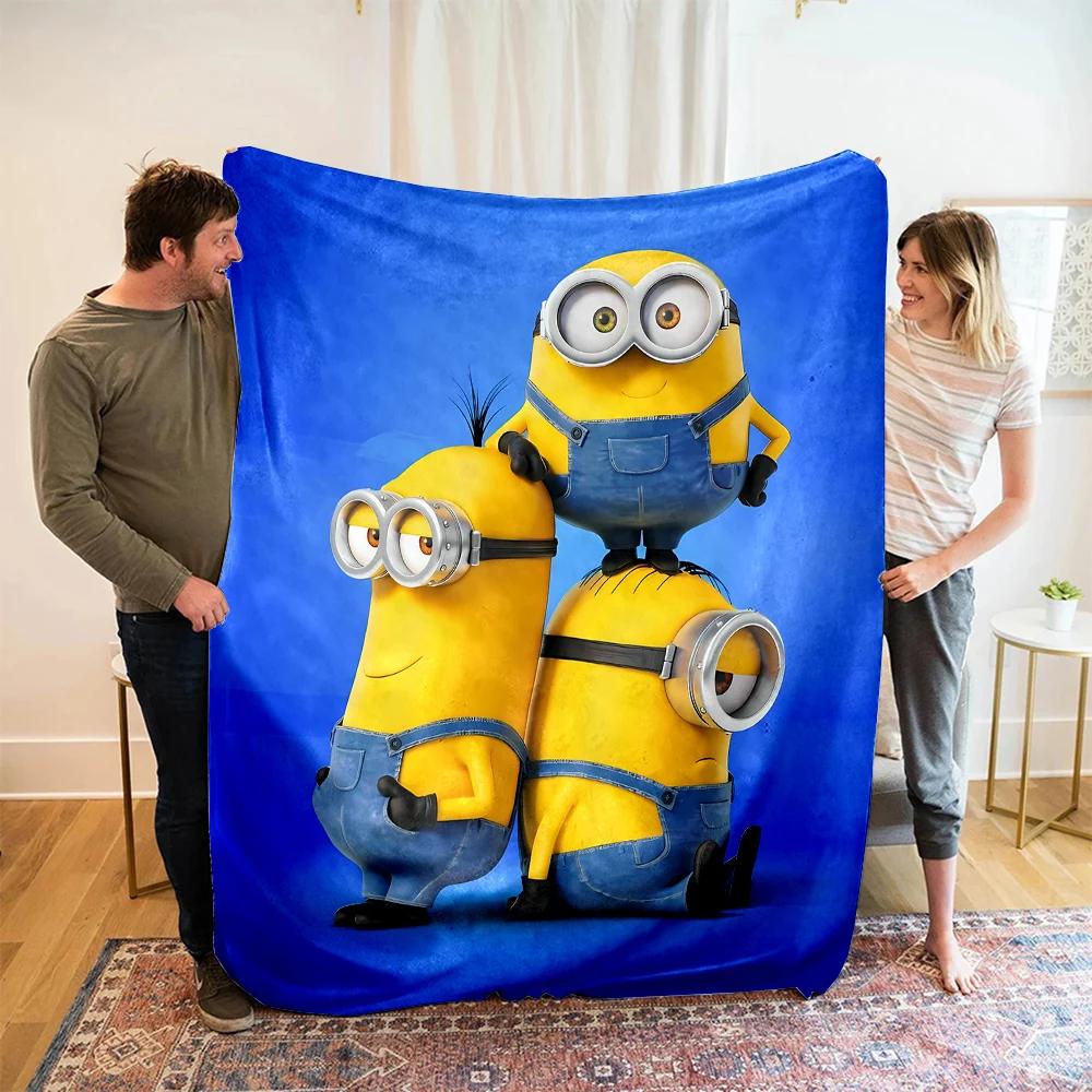 

Warm Soft Minions Character Throw Blanket for Sofa Bed Customizable in Sizes for Kids Adults 40x50in