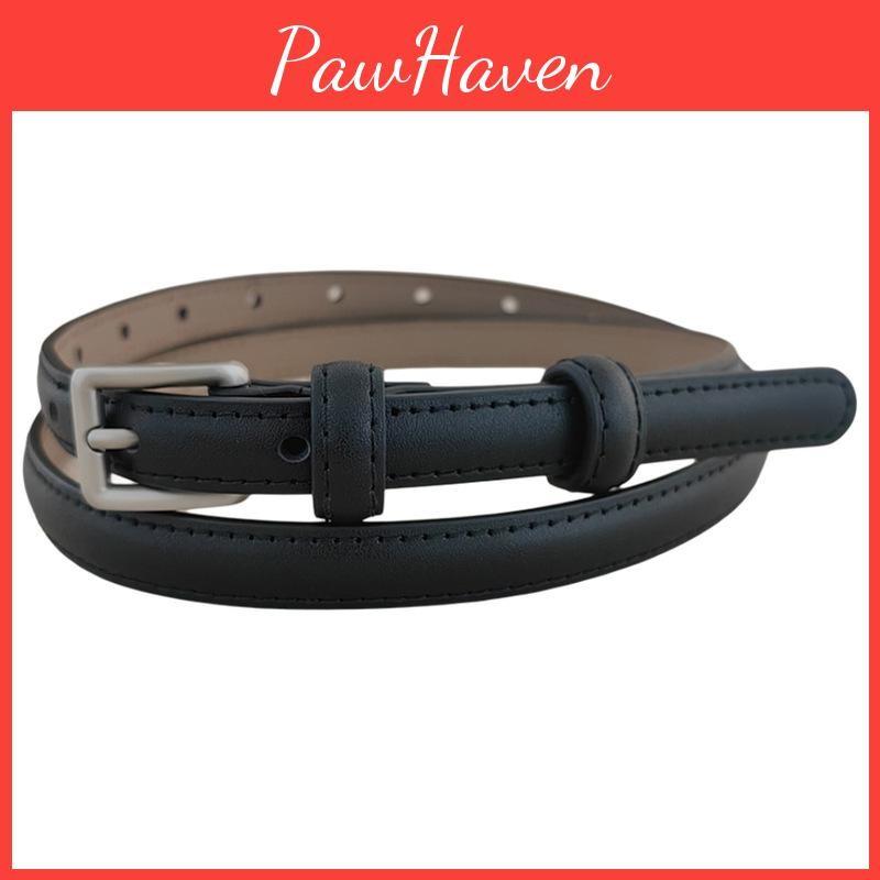 Buckle Solid Square Color Leather Thin Waist Belts Fashionable Gifts Casual