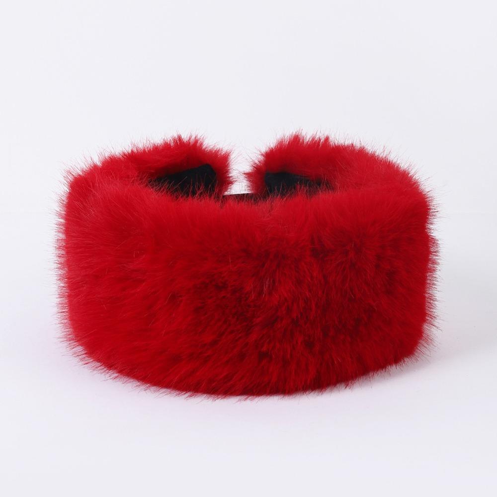 Imitation Fur Artificial Fur Hat Warm Fluffy Hat Winter Elastic Headband Winter Hair Accessories