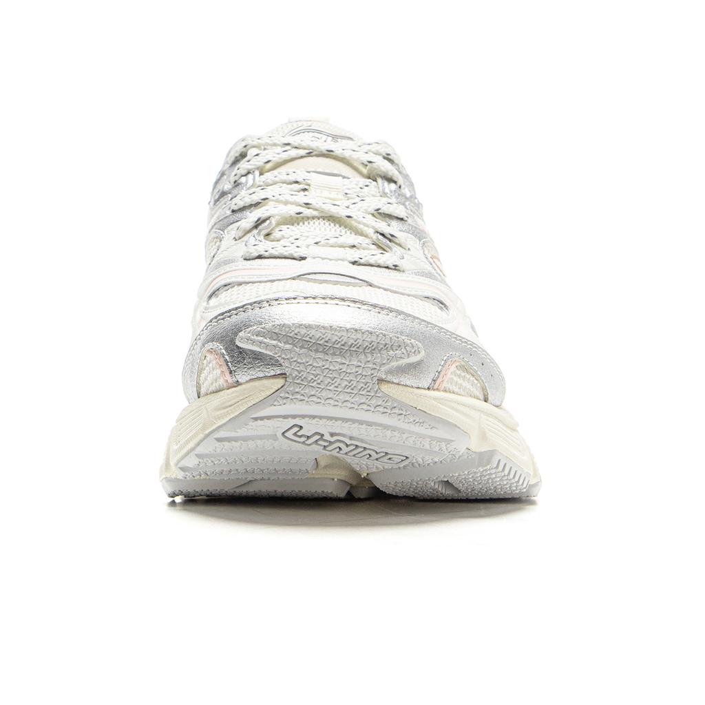 New LiNing Star Shock Absorbers Slip Resistant, Abrasion Resistant, Breathable Low Top Chunky Sneakers Women's White Silver AGCV110-3