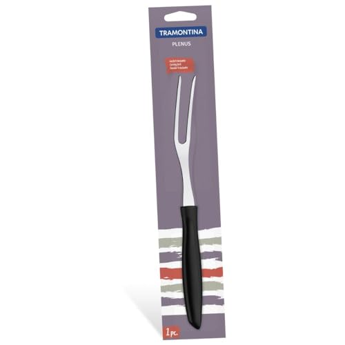 Tramontina Plenas Lightweight Design Carving Fork, 26cm, Lightweight and Durable, All-Purpose Series, Black, Dishwasher Safe, Ultra Lightweight, Made