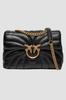Pinko Black Leather Women's Classic Handbag Love Puff Classic