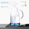 Glass Water Pitcher with Lid and Spout, 68 Ounces Heat Resistant Borosilicate Glass Carafe, Temperature Safe