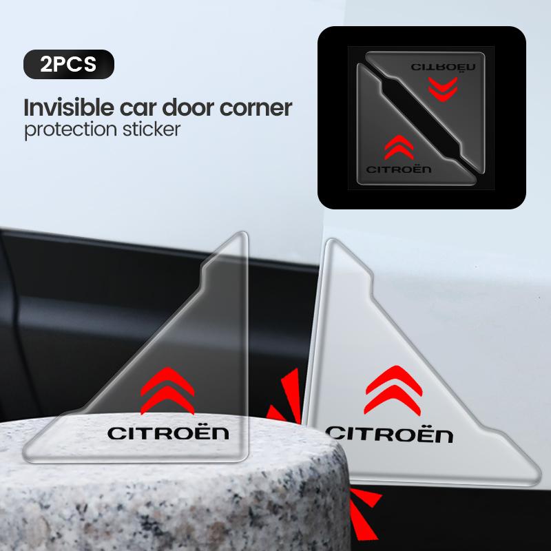WYGL9 Transparent Car Door Corner Anti-collision Protector Sticker For Citroen C4 C5 C1 C2 C6 Berlingo Picasso Jumper Auto Accessories