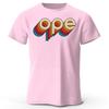 Retro Rainbow Gradient Ope Letter Print Mens Pure Cotton Short Sleeved Comfortable Fashionable Soft Loose Sports Tshirt Top