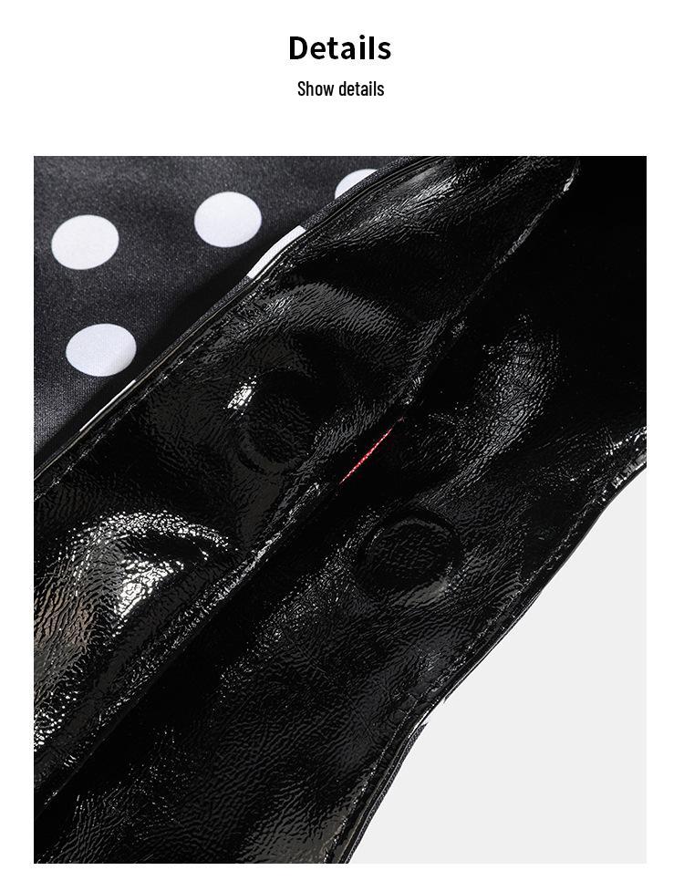 Korean Style Polka Dot Canvas Tote: Literary Shoulder Bag for Female Students