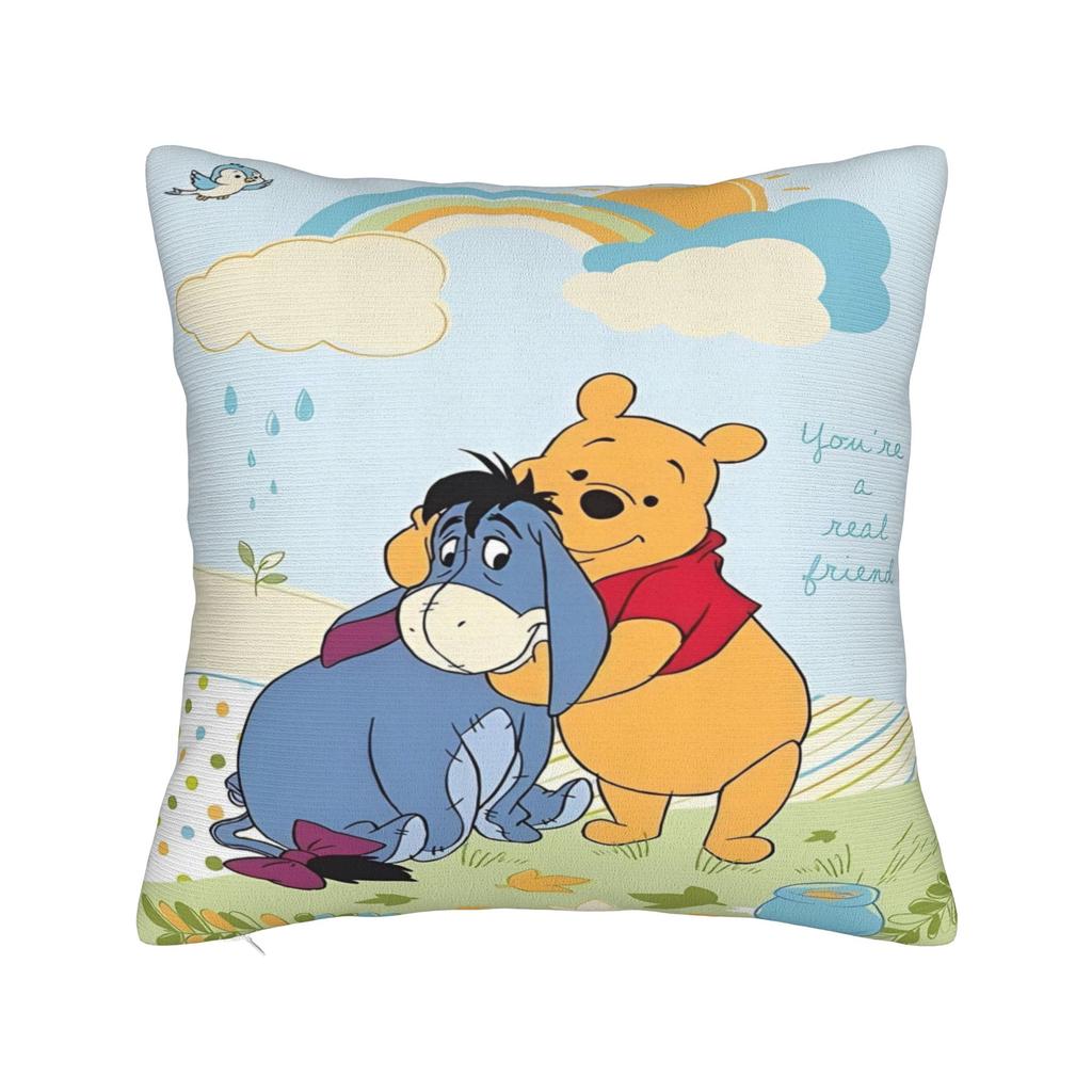 Winnie The Pooh Square Pillowcases Polyester Bed Car Cute Honey And Bee Cushion Case Cool Decor Throw Pillow Case 45*45