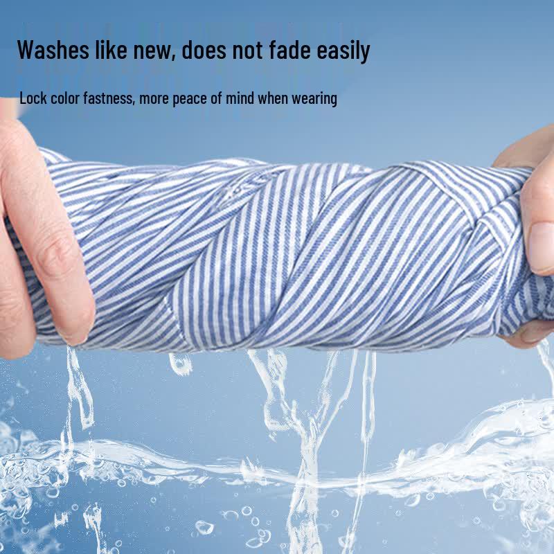 Mark Fairwhale Men's Easy Care Striped Oxford Short-Sleeve Shirt