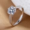 2026 2-carat Starlight Queen Ring Women's Light Luxury Six-Claw Wedding Ring Engagement Anti-Mozambique Opening Jewelry