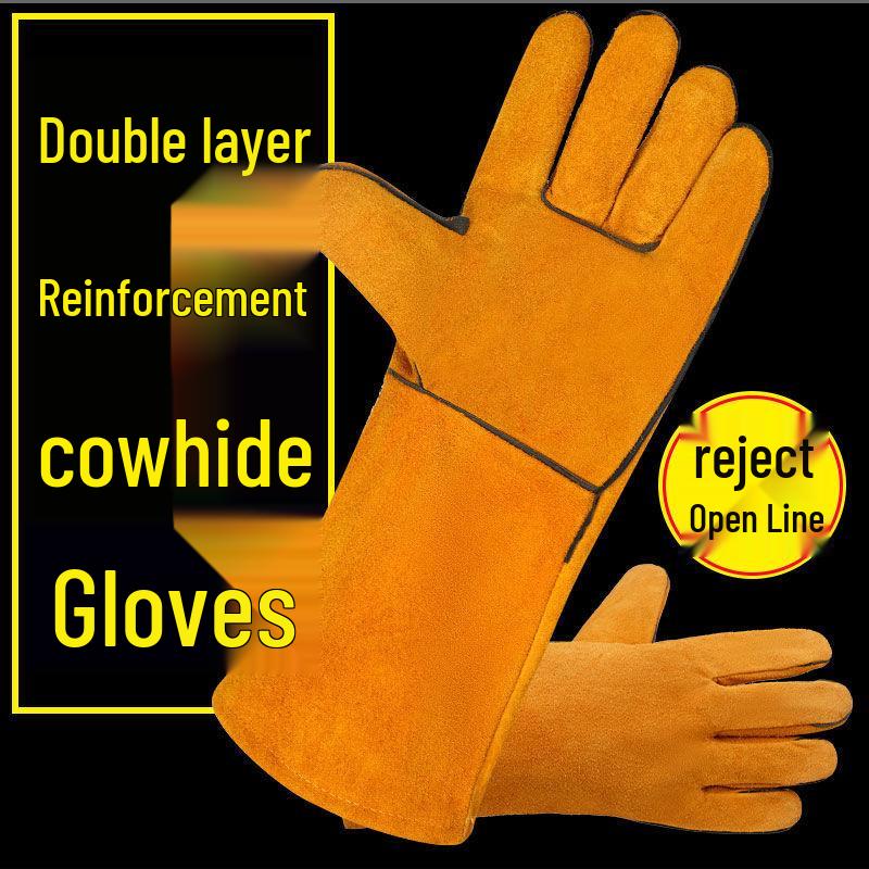 Double-Layer Cowhide Welding Gloves