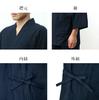 Watanosato Kurume Chijimi Woven Samue, Made In Japan (3L, Navy)