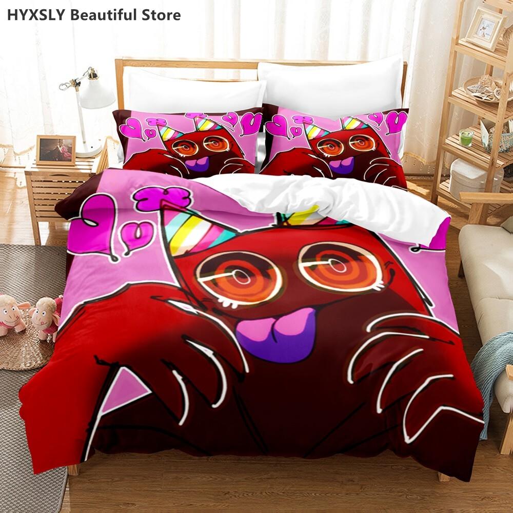 Banban Garten 3D Bedding Set Game Quilt Cover Pillowcases Single Queen King For Kids Rainbow Cartoon Duvet Cover Sets