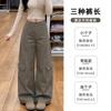 Womens High-Waisted Wide Leg Cargo Pants Khaki Loose Fit Trousers With Multiple Pockets Fall 2026