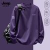 JEEP SPIRIT Men's Long-Sleeve Cotton Loose Crew Neck T-Shirt