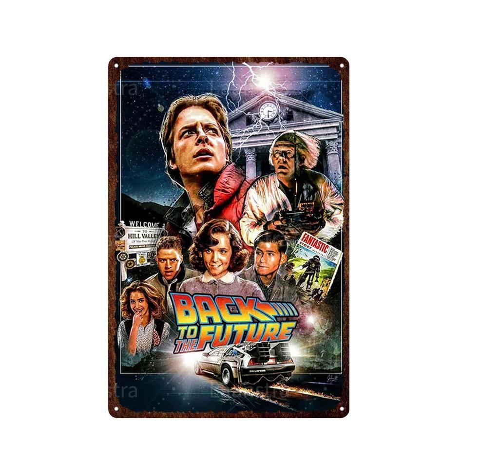 Retro Poster Movie Back To The Future Tin Sign Painting Metal Plaque Vintage Bar Family Wall Decor Unique Decoration Painting