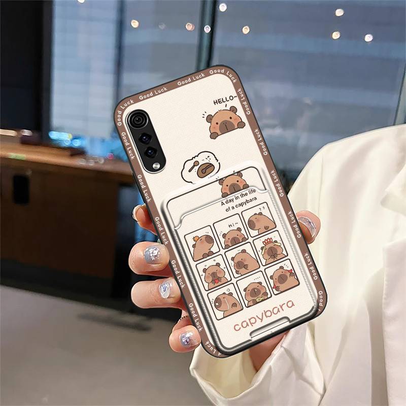 Fashion Design Card Sleeve Phone Case For LG Velvet 4G/5G Cartoon Soft Case Full Wrap Graffiti Anti-knock Silicone TPU