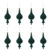 Ribbed Christmas Tree Trim with Elongated Shape and Textured Finish for Indoor Display, Wreath Styling and Tree Placement
