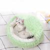 Kattenmand Herfst en Winter Warme Mand Pluche Schaal Kattenmand Pluche Rond Semi-gesloten Diepe Slaap Huisdierenmand