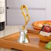 Kreative kleine Handglocke Handglocken Hochzeitsglocken Legierung Goldfarbe Griff Handglocke für Restaurant Service