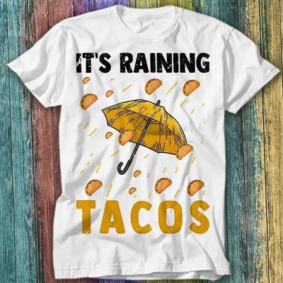 Prší Tacos Mexický Nejprodávanější Tričko Top Tee 442