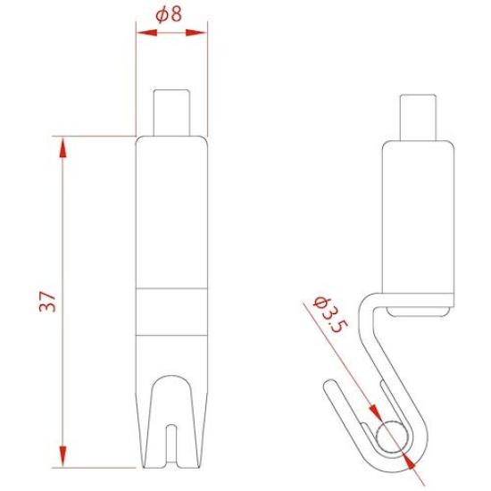 Nissa Chain Display Rail Parts Wire Set Hook Type Ivory (for Ceiling) 1.5m Y-421