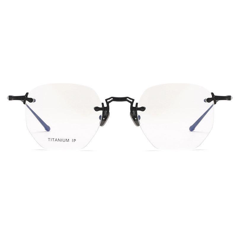 Japanese Style Pure Titanium Retro Eyeglasses Frame