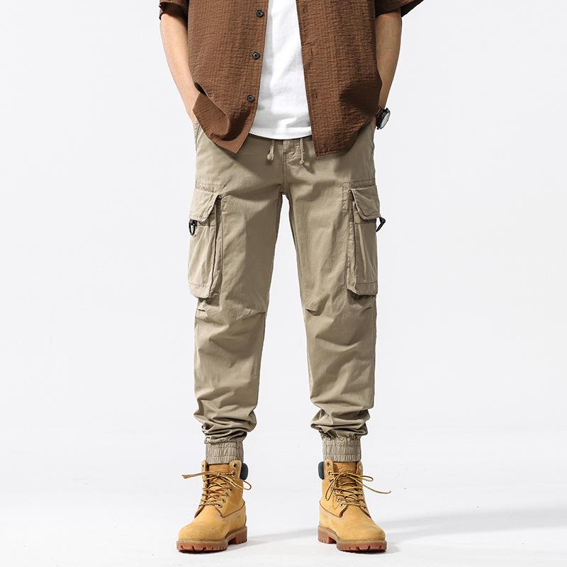 Spodnie robocze męskie na wiosnę i jesień, luźne wiązanie, amerykańskie, męskie, casualowe, elastyczne