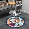 1pc One Piece Chair Carpet for Office Non-Slip, Soft & Comfortable, Carpet for Office, Gaming, Lightweight Round Floor Mat yy251021015