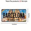 D-Moll pc Geeignet für Männerhöhlen Garagen Bars HäuserVintage Barcelona Metallwanddekoration Plakette Retro Auto-Themenschild für