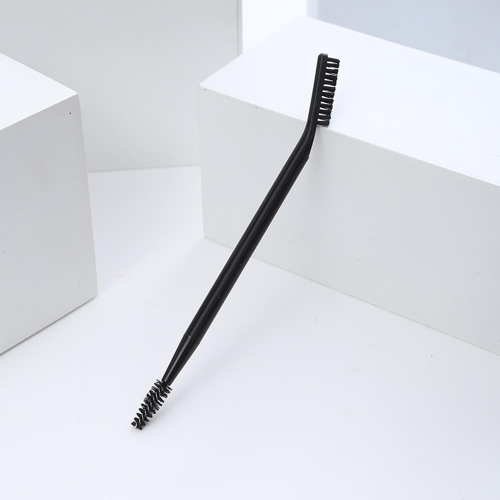 

Portable Dual-Head Eyebrow & Eyelash Brush: Comb & Curl with One Tool for Effortless Beauty.