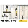 12PCS ABS Utility Hooks Wall Mounted Garage Organizers Heavy Duty Storage Hooks For Gardening Tools Shovels Hammers