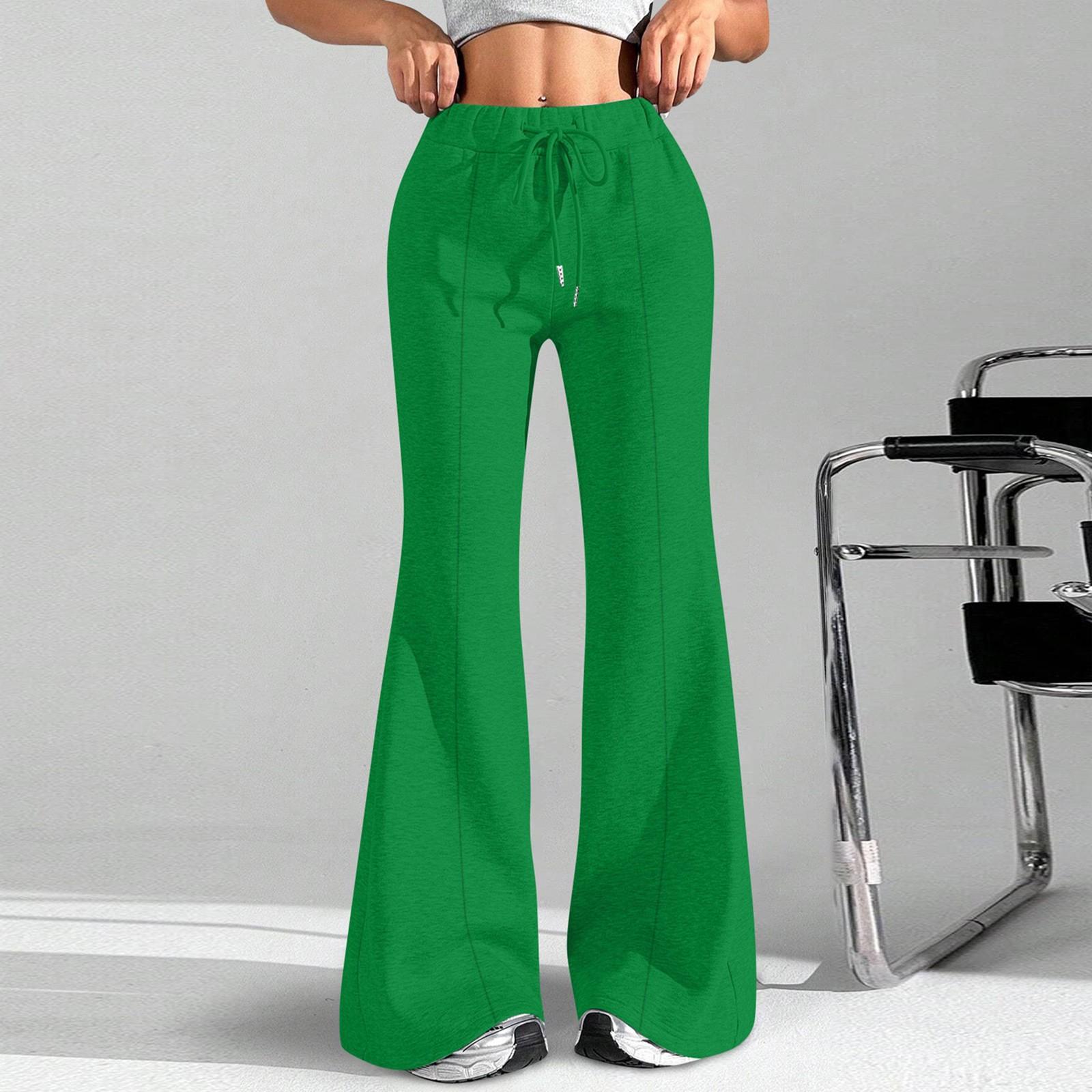 

Женские модные свободные брюки-карго с завязками на талии, однотонные, расклешенные XXXL