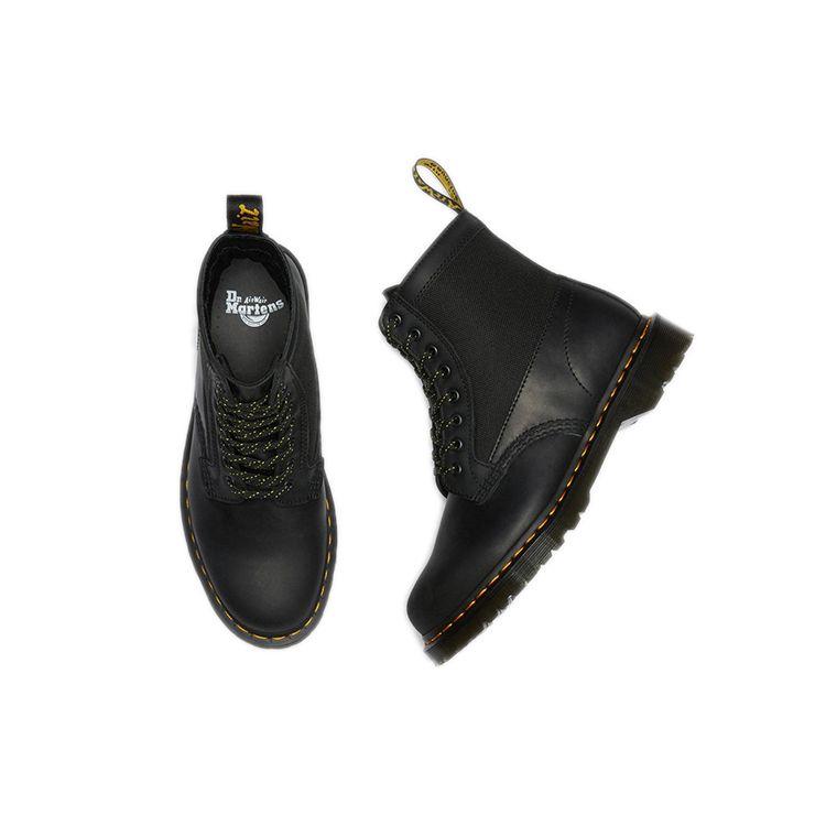 Dr. Martens 1460 Panel Round Toe Lace-Up Short Boots Unisex Boots Black Yellow 26912001