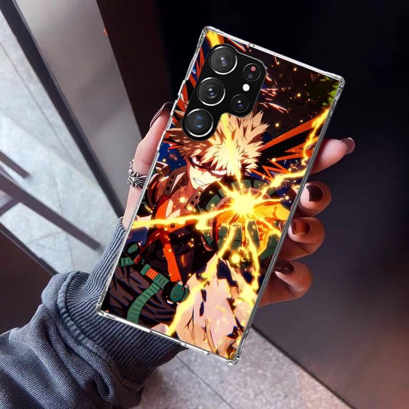 Bakugou Katsuki MHA My Hero Phone Case For Samsung Galaxy S26 S25 Edge S24 S23 Ultra S22 Plus S21 S20 FE Soft TPU Back Cover Fun